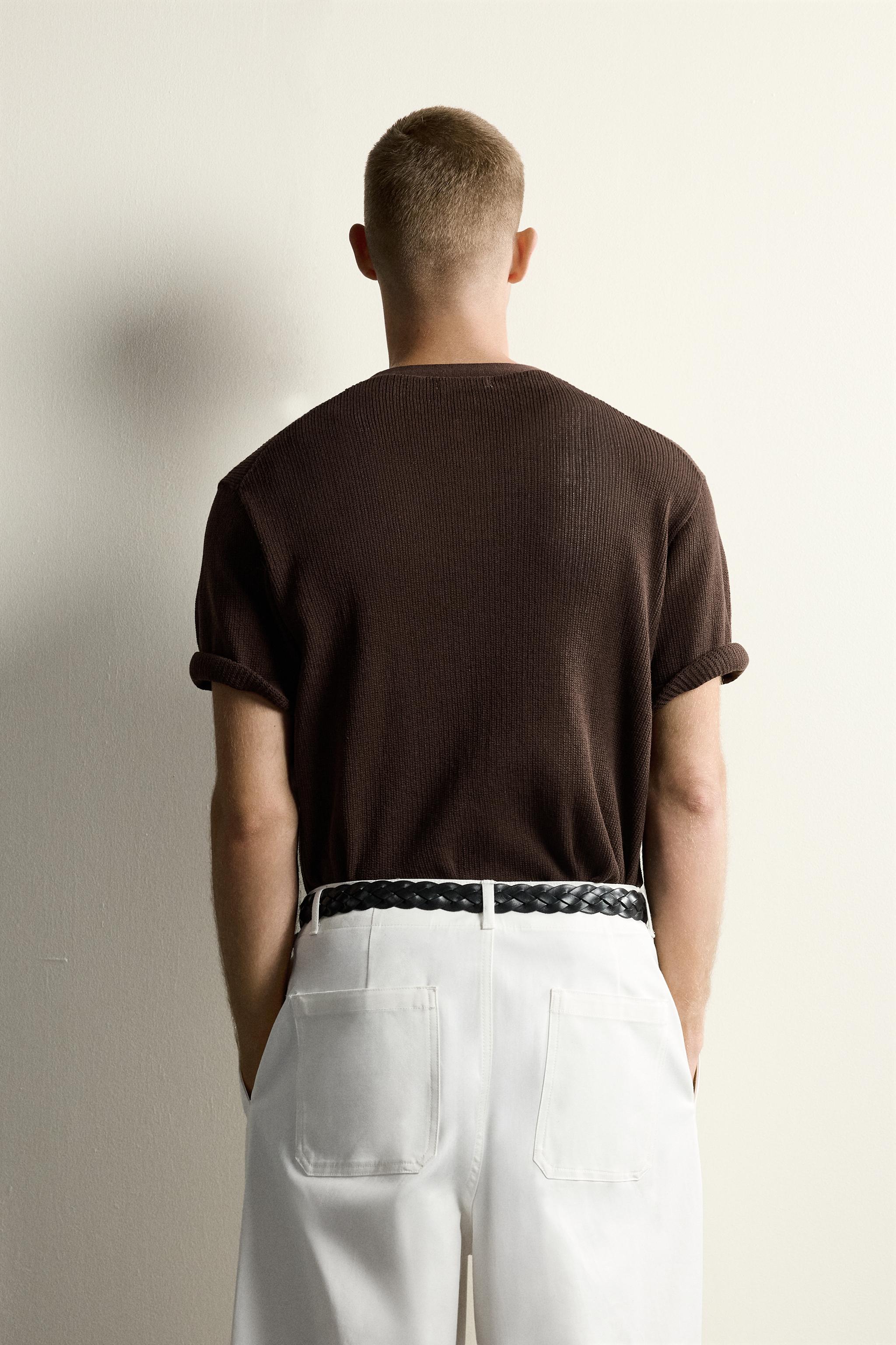 KNIT HENLEY SHIRT COTTON - LINEN